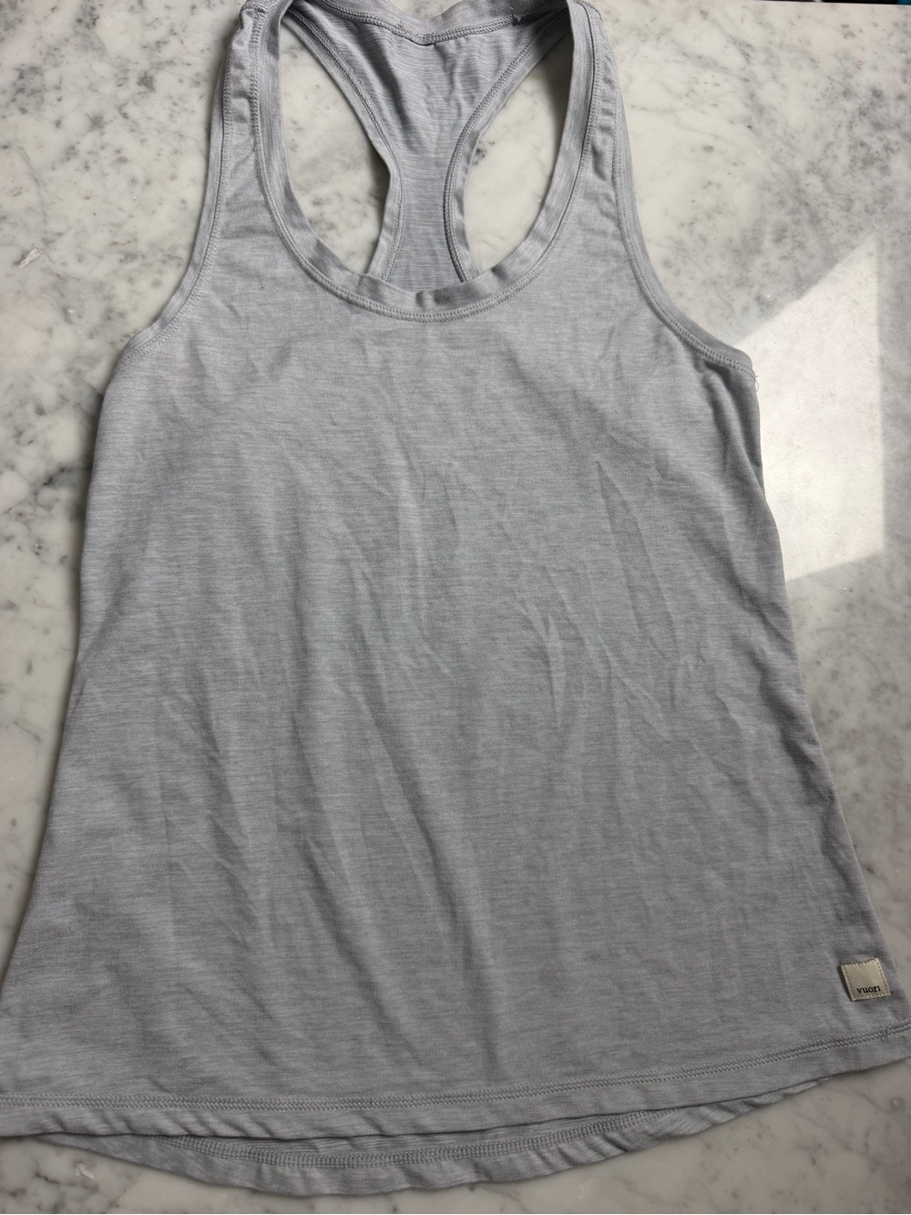 Vuori Light Gray Racerback Tank